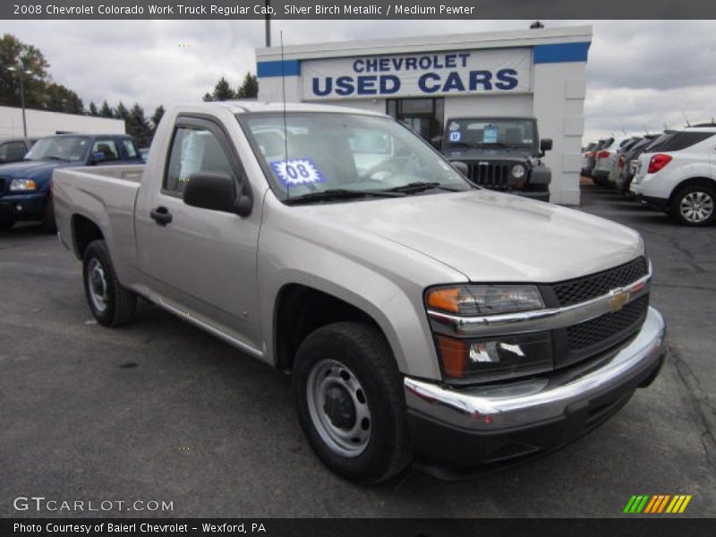 Silver Birch Metallic / Medium Pewter 2008 Chevrolet Colorado Work Truck Regular Cab