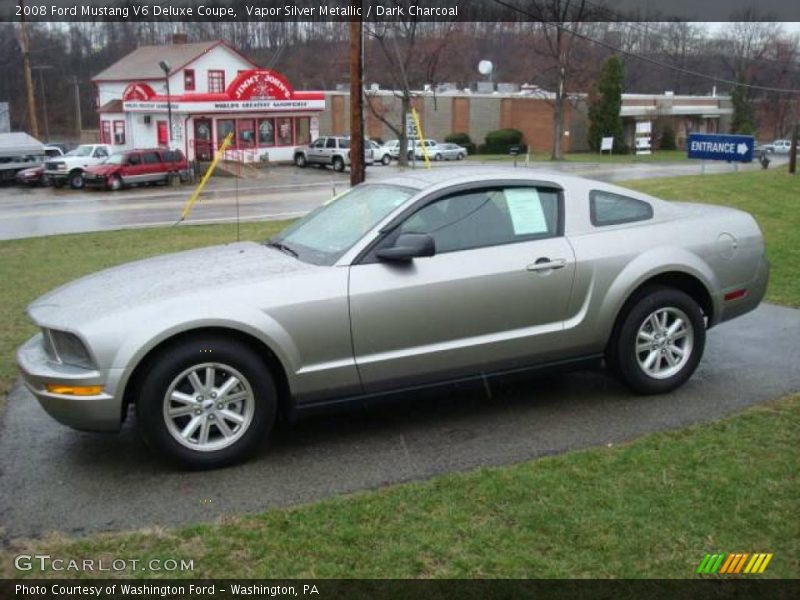 Vapor Silver Metallic / Dark Charcoal 2008 Ford Mustang V6 Deluxe Coupe