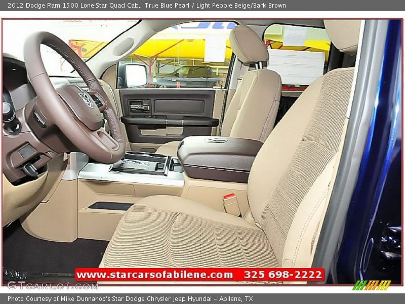True Blue Pearl / Light Pebble Beige/Bark Brown 2012 Dodge Ram 1500 Lone Star Quad Cab