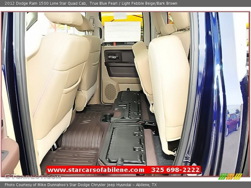 True Blue Pearl / Light Pebble Beige/Bark Brown 2012 Dodge Ram 1500 Lone Star Quad Cab
