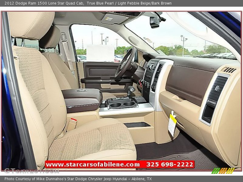 True Blue Pearl / Light Pebble Beige/Bark Brown 2012 Dodge Ram 1500 Lone Star Quad Cab