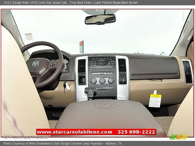 True Blue Pearl / Light Pebble Beige/Bark Brown 2012 Dodge Ram 1500 Lone Star Quad Cab
