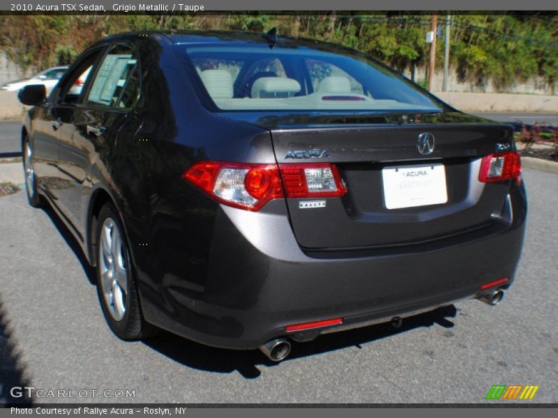 Grigio Metallic / Taupe 2010 Acura TSX Sedan