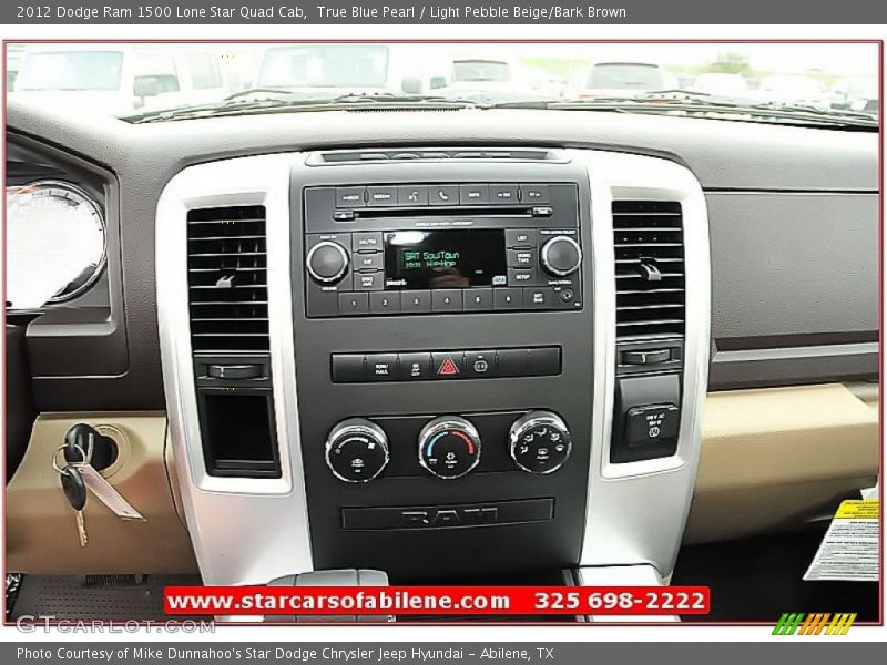 True Blue Pearl / Light Pebble Beige/Bark Brown 2012 Dodge Ram 1500 Lone Star Quad Cab