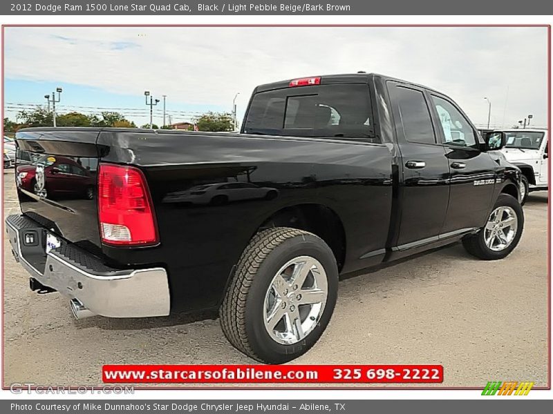 Black / Light Pebble Beige/Bark Brown 2012 Dodge Ram 1500 Lone Star Quad Cab