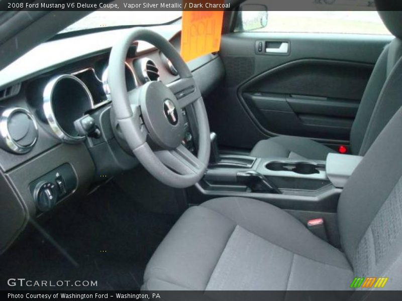 Vapor Silver Metallic / Dark Charcoal 2008 Ford Mustang V6 Deluxe Coupe