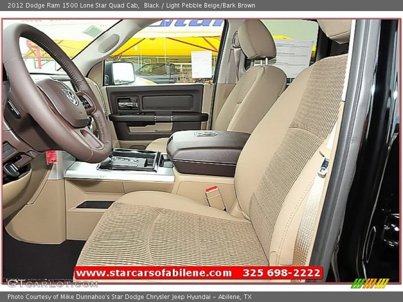 Black / Light Pebble Beige/Bark Brown 2012 Dodge Ram 1500 Lone Star Quad Cab