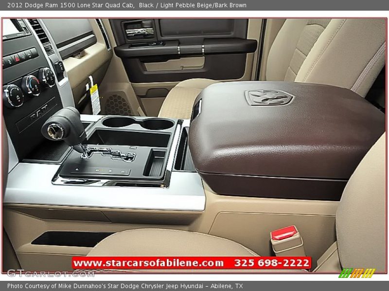 Black / Light Pebble Beige/Bark Brown 2012 Dodge Ram 1500 Lone Star Quad Cab
