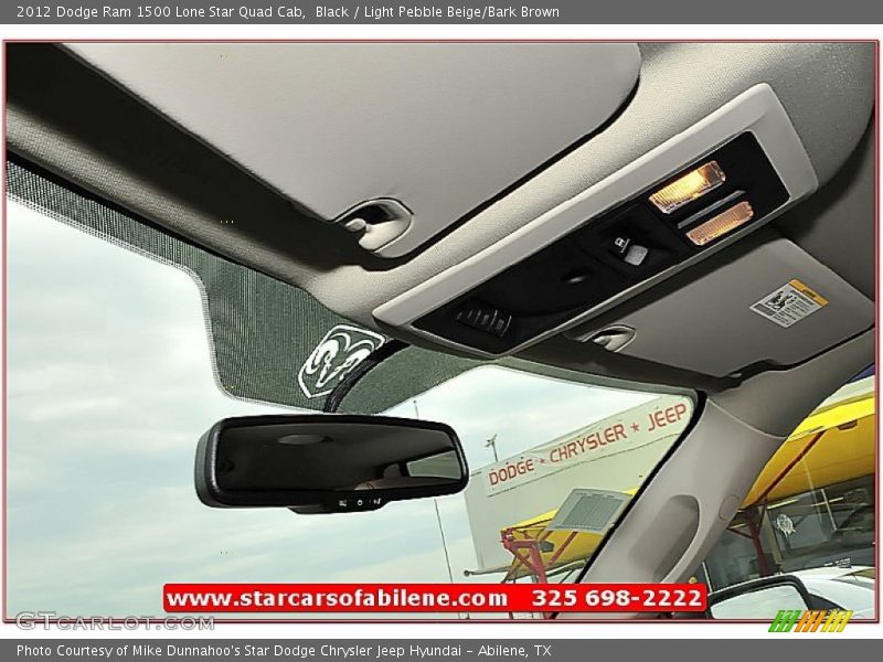 Black / Light Pebble Beige/Bark Brown 2012 Dodge Ram 1500 Lone Star Quad Cab
