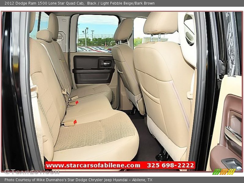 Black / Light Pebble Beige/Bark Brown 2012 Dodge Ram 1500 Lone Star Quad Cab