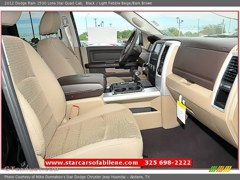 Black / Light Pebble Beige/Bark Brown 2012 Dodge Ram 1500 Lone Star Quad Cab