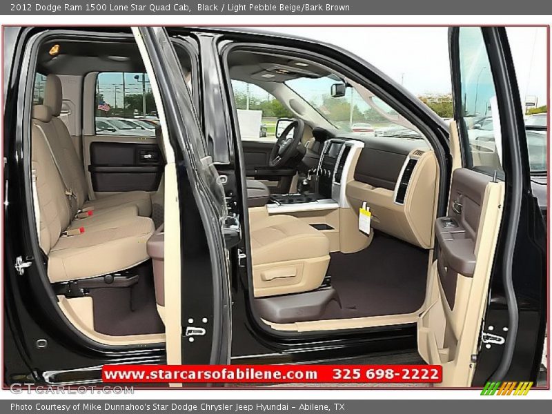 Black / Light Pebble Beige/Bark Brown 2012 Dodge Ram 1500 Lone Star Quad Cab