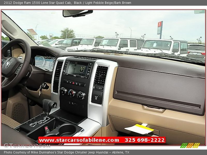Black / Light Pebble Beige/Bark Brown 2012 Dodge Ram 1500 Lone Star Quad Cab