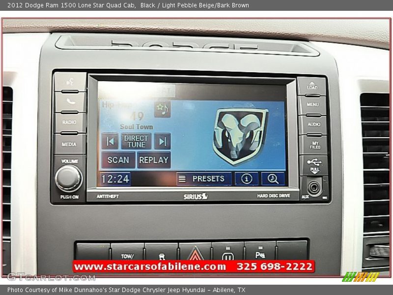 Black / Light Pebble Beige/Bark Brown 2012 Dodge Ram 1500 Lone Star Quad Cab