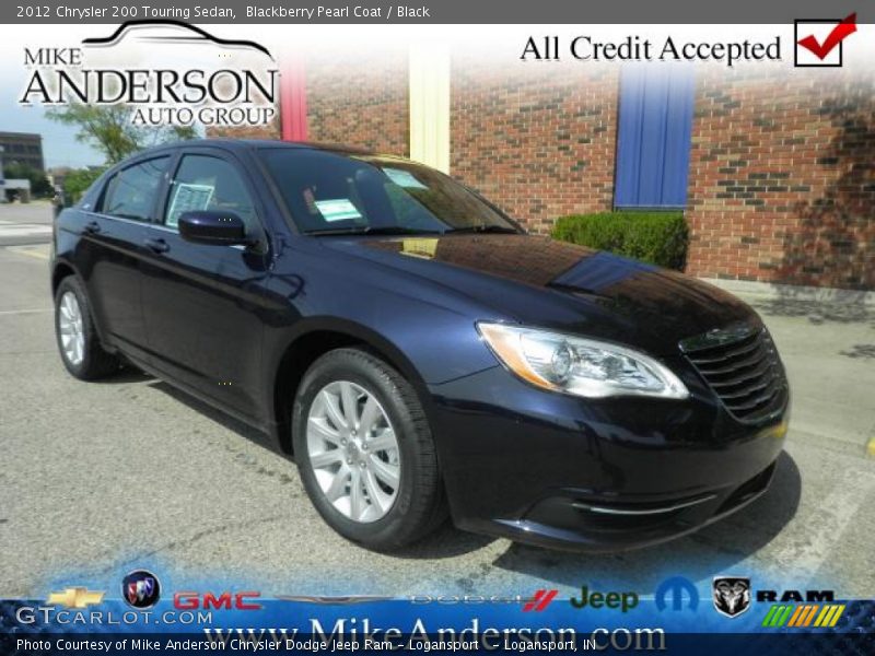 Blackberry Pearl Coat / Black 2012 Chrysler 200 Touring Sedan