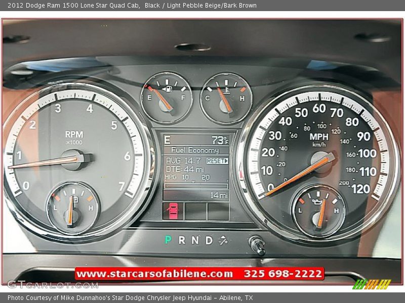 Black / Light Pebble Beige/Bark Brown 2012 Dodge Ram 1500 Lone Star Quad Cab