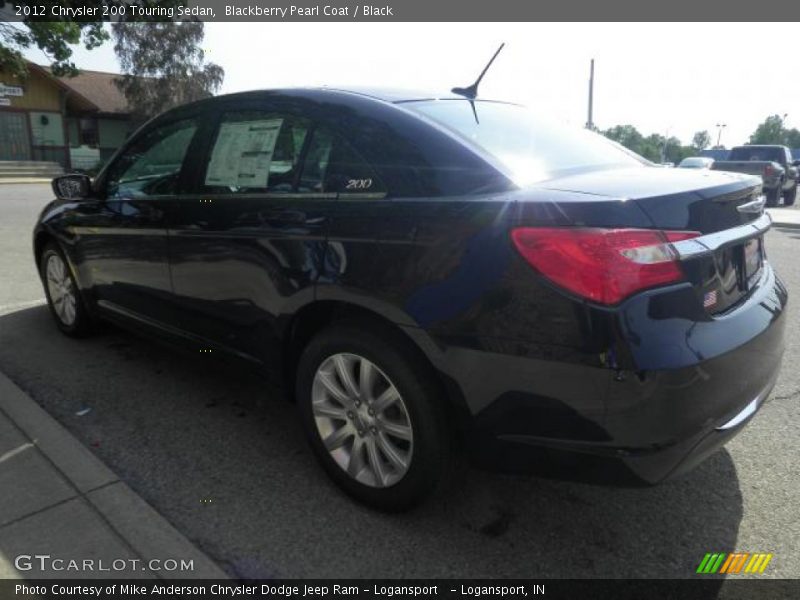 Blackberry Pearl Coat / Black 2012 Chrysler 200 Touring Sedan