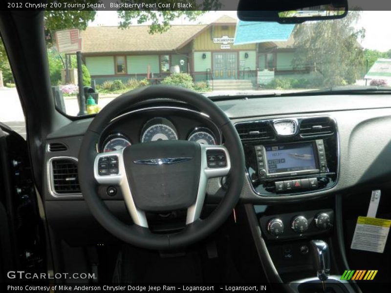 Blackberry Pearl Coat / Black 2012 Chrysler 200 Touring Sedan