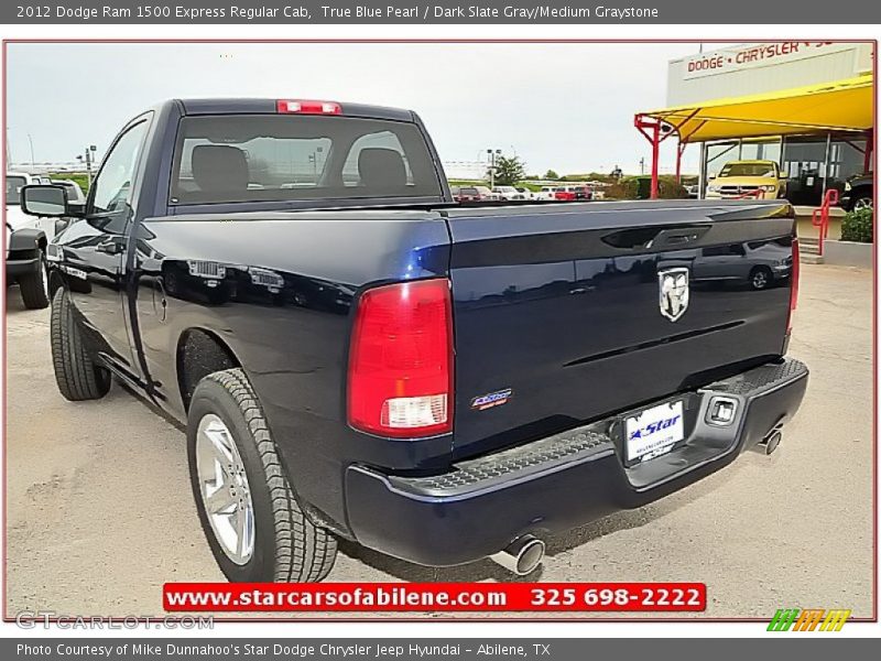 True Blue Pearl / Dark Slate Gray/Medium Graystone 2012 Dodge Ram 1500 Express Regular Cab