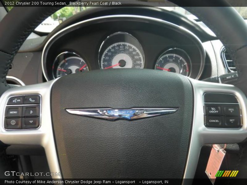 Blackberry Pearl Coat / Black 2012 Chrysler 200 Touring Sedan