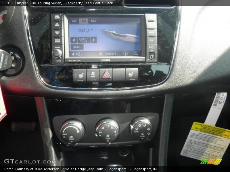 Blackberry Pearl Coat / Black 2012 Chrysler 200 Touring Sedan