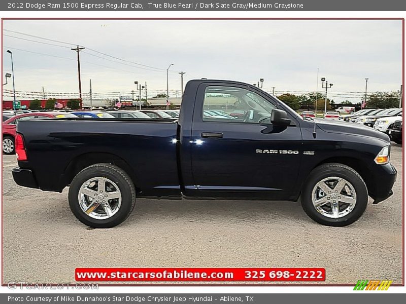 True Blue Pearl / Dark Slate Gray/Medium Graystone 2012 Dodge Ram 1500 Express Regular Cab