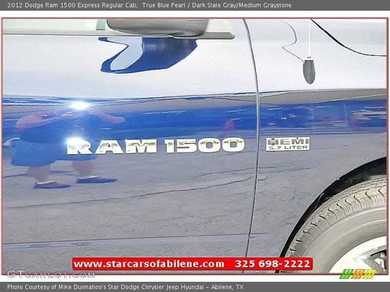 True Blue Pearl / Dark Slate Gray/Medium Graystone 2012 Dodge Ram 1500 Express Regular Cab