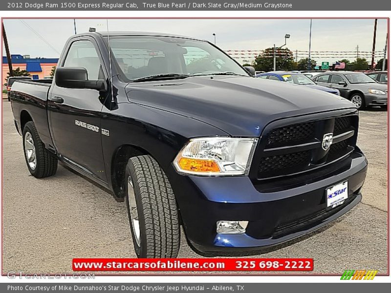 True Blue Pearl / Dark Slate Gray/Medium Graystone 2012 Dodge Ram 1500 Express Regular Cab