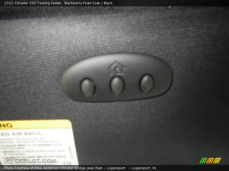 Blackberry Pearl Coat / Black 2012 Chrysler 200 Touring Sedan