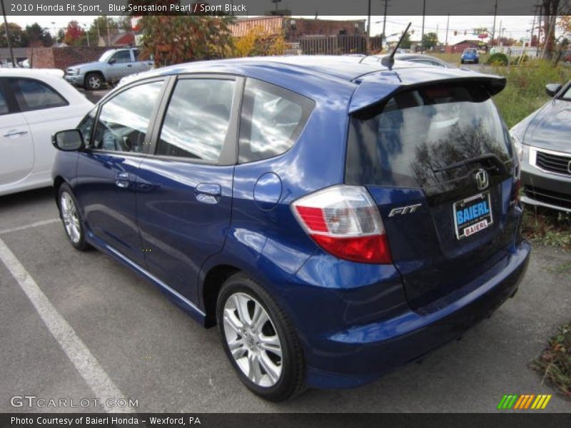 Blue Sensation Pearl / Sport Black 2010 Honda Fit Sport