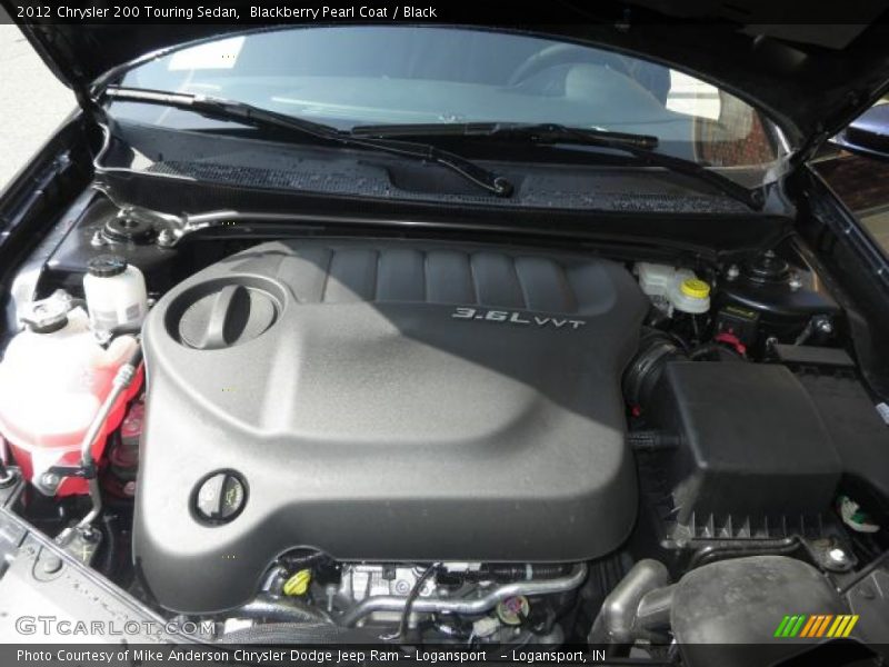 Blackberry Pearl Coat / Black 2012 Chrysler 200 Touring Sedan