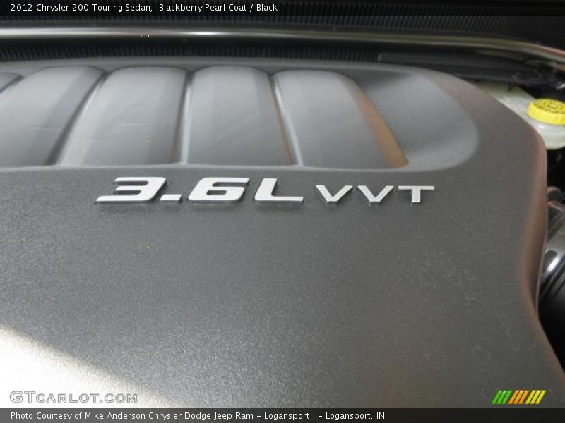 Blackberry Pearl Coat / Black 2012 Chrysler 200 Touring Sedan