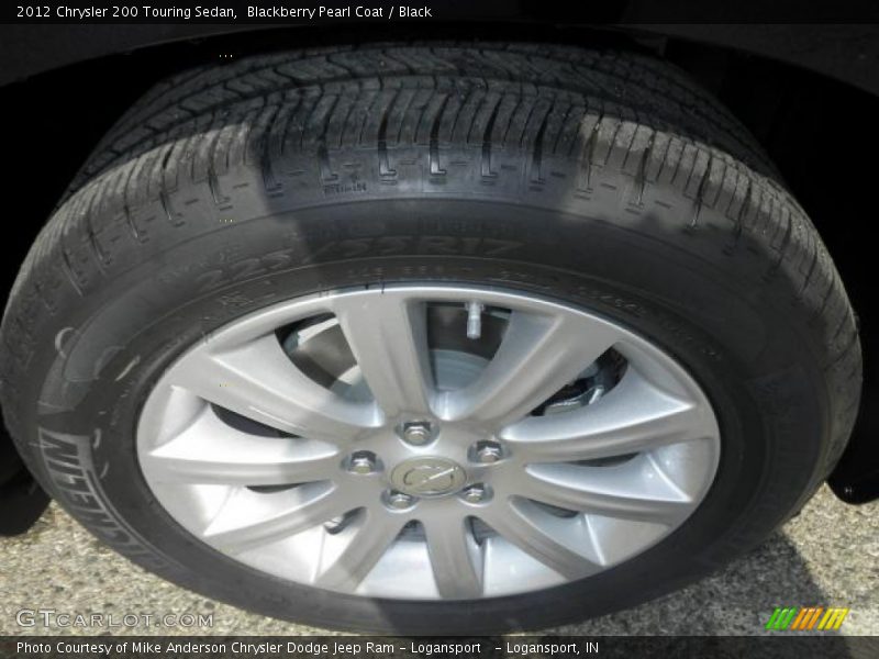 Blackberry Pearl Coat / Black 2012 Chrysler 200 Touring Sedan