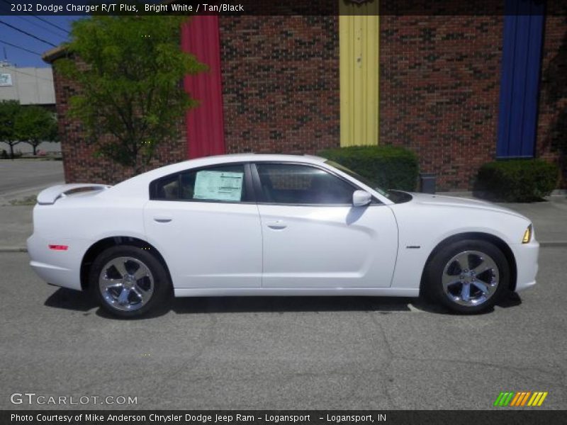 Bright White / Tan/Black 2012 Dodge Charger R/T Plus