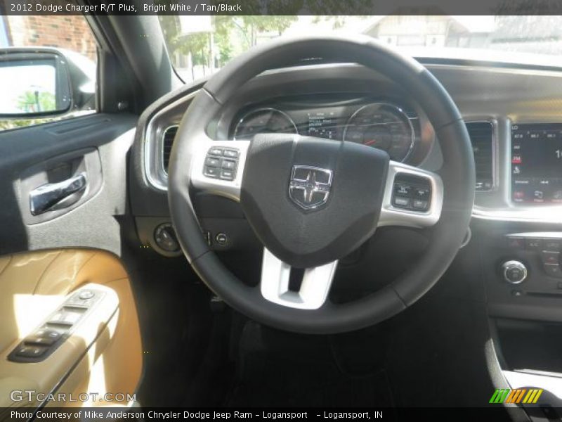 Bright White / Tan/Black 2012 Dodge Charger R/T Plus