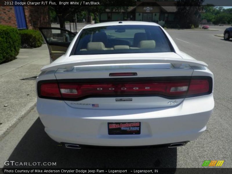 Bright White / Tan/Black 2012 Dodge Charger R/T Plus