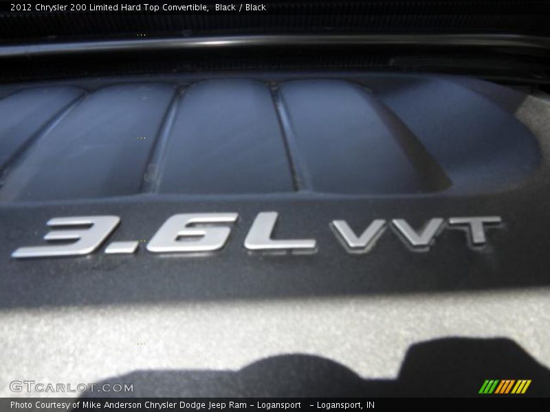 Black / Black 2012 Chrysler 200 Limited Hard Top Convertible