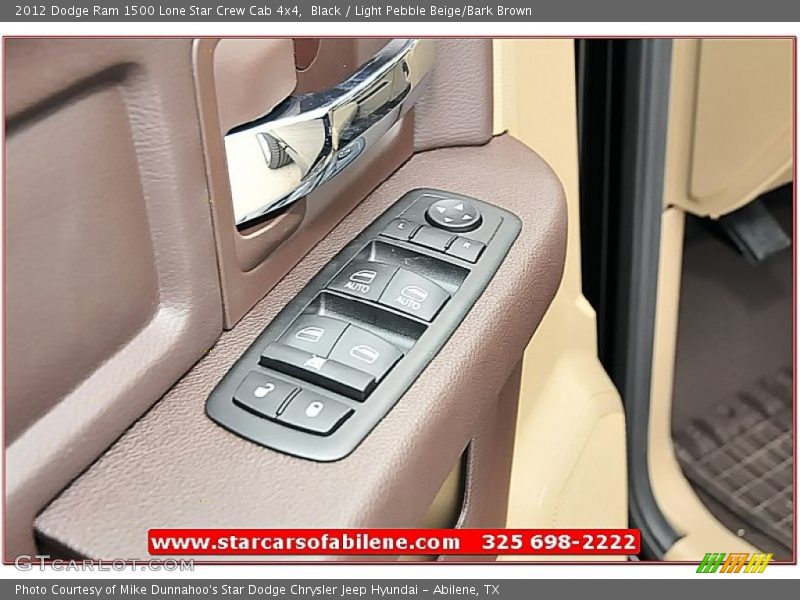 Black / Light Pebble Beige/Bark Brown 2012 Dodge Ram 1500 Lone Star Crew Cab 4x4