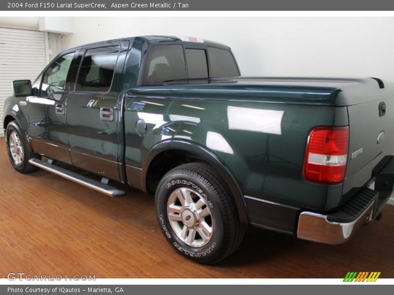 Aspen Green Metallic / Tan 2004 Ford F150 Lariat SuperCrew
