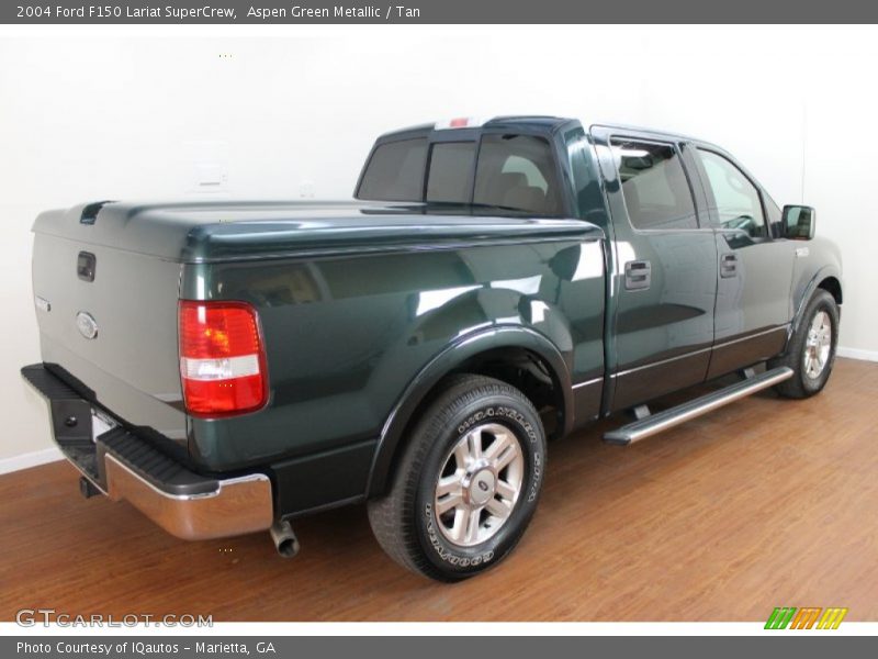 Aspen Green Metallic / Tan 2004 Ford F150 Lariat SuperCrew