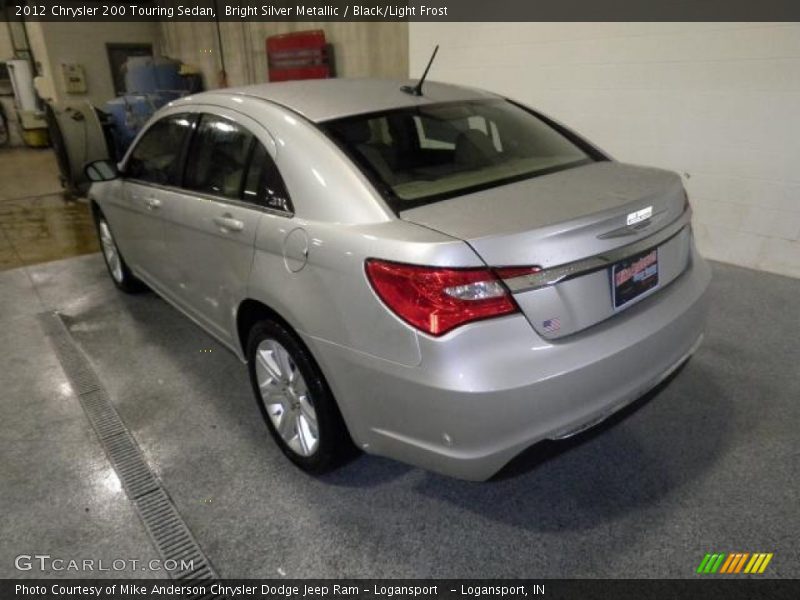 Bright Silver Metallic / Black/Light Frost 2012 Chrysler 200 Touring Sedan