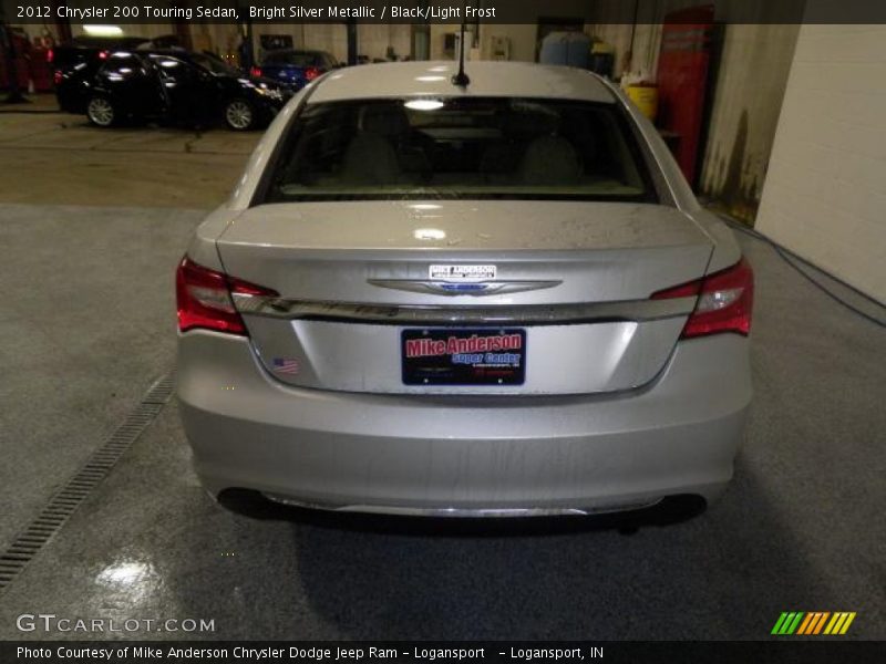 Bright Silver Metallic / Black/Light Frost 2012 Chrysler 200 Touring Sedan