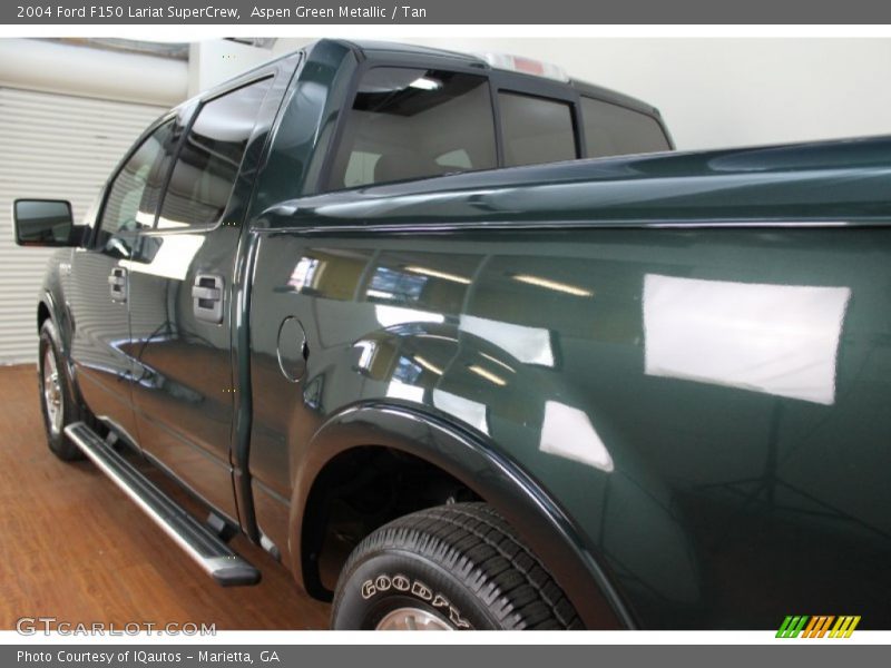 Aspen Green Metallic / Tan 2004 Ford F150 Lariat SuperCrew