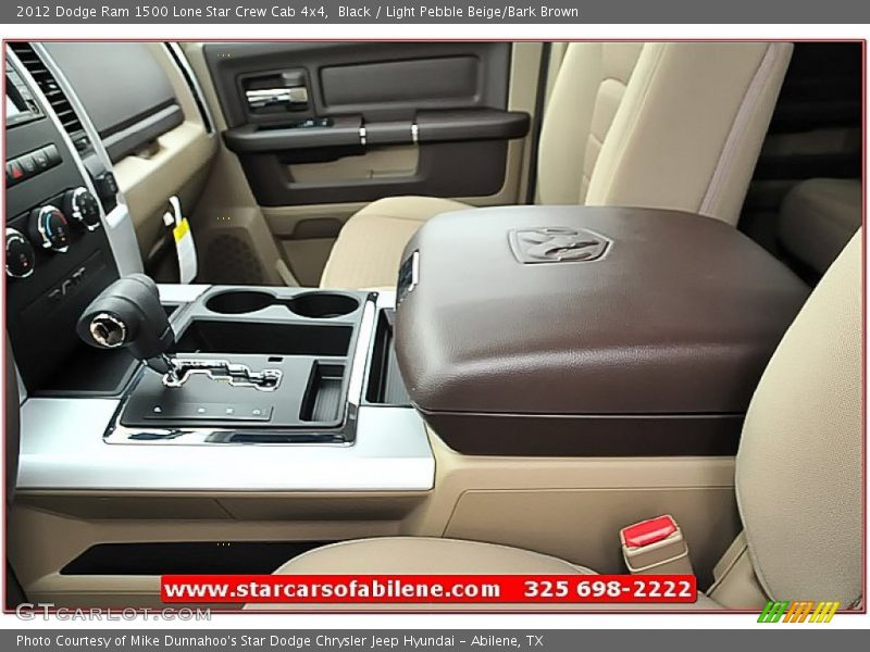 Black / Light Pebble Beige/Bark Brown 2012 Dodge Ram 1500 Lone Star Crew Cab 4x4