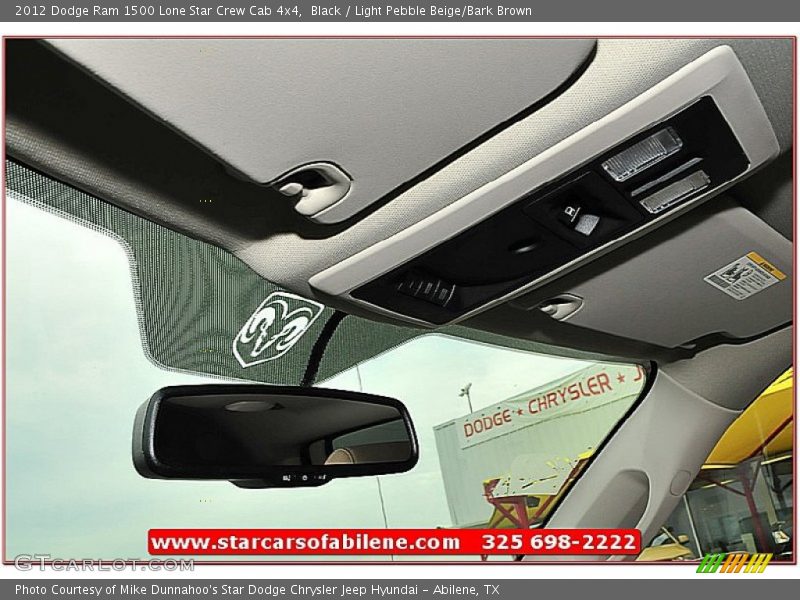 Black / Light Pebble Beige/Bark Brown 2012 Dodge Ram 1500 Lone Star Crew Cab 4x4