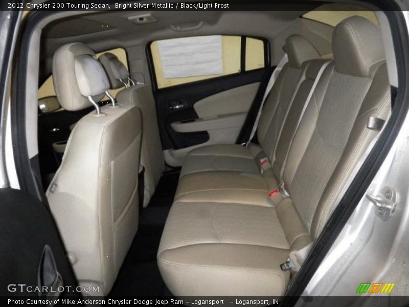 Bright Silver Metallic / Black/Light Frost 2012 Chrysler 200 Touring Sedan