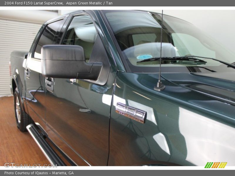 Aspen Green Metallic / Tan 2004 Ford F150 Lariat SuperCrew
