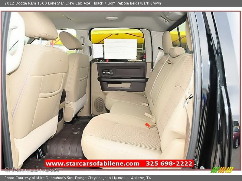 Black / Light Pebble Beige/Bark Brown 2012 Dodge Ram 1500 Lone Star Crew Cab 4x4