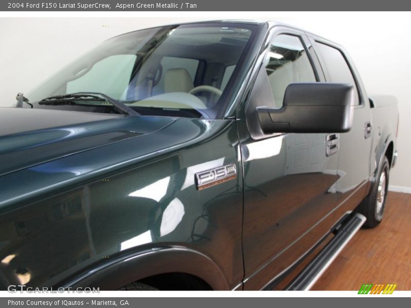 Aspen Green Metallic / Tan 2004 Ford F150 Lariat SuperCrew