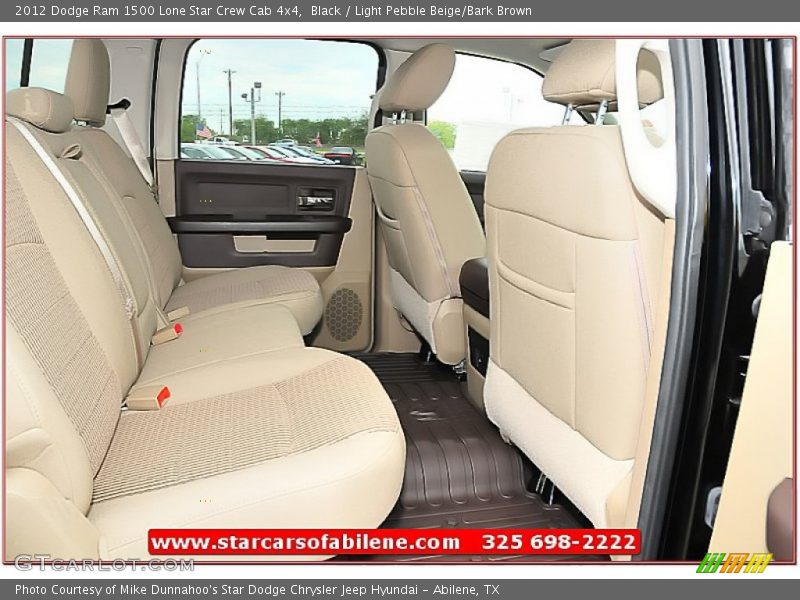 Black / Light Pebble Beige/Bark Brown 2012 Dodge Ram 1500 Lone Star Crew Cab 4x4